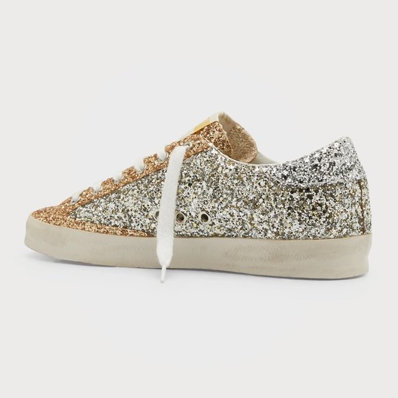 Golden Goose Superstar Bicolor Glitter Low Top Sneakers - Picture 3 of 16